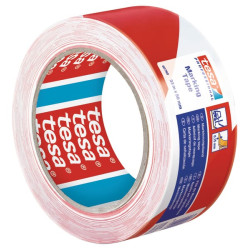 Juosta, įspėjamoji, grindų žymėjimo, raudona/balta, 33 m x 50 mm Tesa® T607600008815