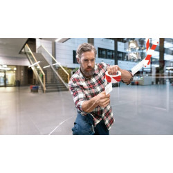 Juosta, įspėjamoji, grindų žymėjimo, raudona/balta, 33 m x 50 mm Tesa® T607600008815