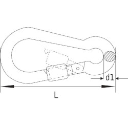 Karabino kablio varžtas 100 mm KH10S