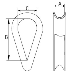 Vielinio lyno antpirštis 19 mm WT19
