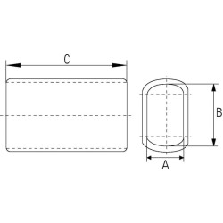 Aliuminio kabelio presuojamas antgalis 2 mm WK02