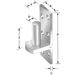 Vartų vyrio kabliukas 16 mm HS810144