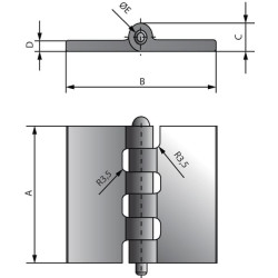 Suvirinimo vyris 40x80x6x8mm HS300610