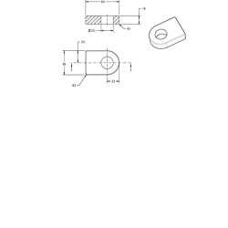 Vartų akutė 7/8 skersmens TO8253D