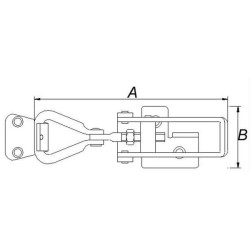 Dėklo spyna reguliuojamo aukščio 160–190 mm, plotis 60 mm. 1 vnt. Be varžtų 542700307