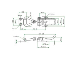 Reguliuojama kablio spyna 118-128, 3 tipas HS491976