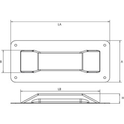 Stumdomų durų dubuo, mažas, cinkuotas 06645