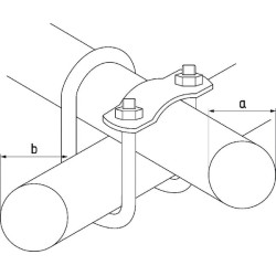 Skersinis spaustukas 65° 2" x 2" 80304522FA