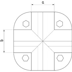 Kryžminis spaustukas 2" x 2" 80303022FA