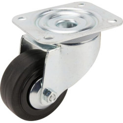 Pasukamas ratukas, guminis ratas: Ø80x35mm, plokštelės tvirtinimas: 105x85mm. Apkrova: 70kg, Tente 3470PVJ080P62.