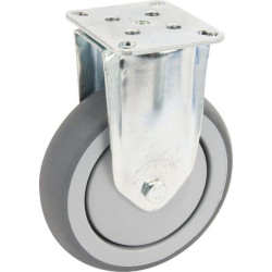 Standus ratukas, guminis ratas: Ø100x32mm, plokštelės tvirtinimas: 77x67mm. Apkrova: 100kg, Tente 2478PJP100P50.