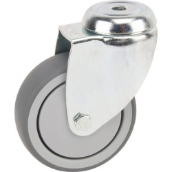 Pasukamas ratukas, guminis ratas: Ø75x25mm, viena varžto skylė, apkrova: 75kg, Tente 2470PJP075P3011