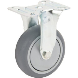 Standus ratukas, guminis ratas: Ø75x25mm, plokštelės tvirtinimas: 67x60mm. Apkrova: 75kg, Tente 2478PJP075P60.