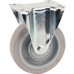 Standūs ratukai, guminiai ratukai: Ø160x46mm, plokštelės tvirtinimas: 137x115mm. Apkrova: 300kg, Tente 3478UFP160P63.