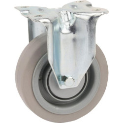 Standus ratukas, guminis ratas: Ø125x40mm, plokštelės tvirtinimas: 103x85mm. Apkrova: 250kg, Tente 3478UFP125P62.