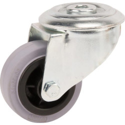 Pasukamas ratukas, guminis ratas: Ø80x35mm, viena varžto skylė, apkrova: 70kg, Tente 3470PIR080P3013