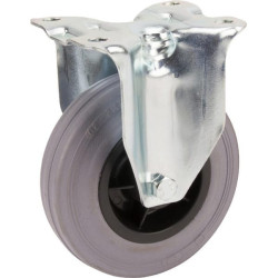 Standus ratukas, guminis ratas: Ø125x37mm, plokštelės tvirtinimas: 103x85mm. Apkrova: 100kg, Tente 3478PIR125P62.