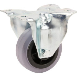 Standus ratukas, guminis ratas: Ø80x35mm, plokštelės tvirtinimas: 103x85mm. Apkrova: 70kg, Tente 3478PIR080P62.