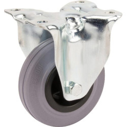 Standus ratukas, guminis ratas: Ø100x35mm, plokštelės tvirtinimas: 103x85mm. Apkrova: 75kg, Tente 3478PIR100P62.