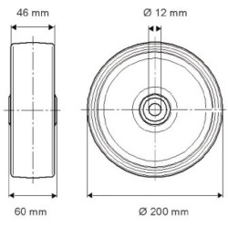 Ratas 200 mm UFP200461260
