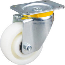 Pasukamas ratukas, poliamidinis ratas: Ø125x50mm, plokštelės tvirtinimas: 137x105mm. Apkrova: 700kg, Tente 4680TOP125P63.