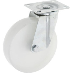 Pasukamas ratukas, poliamidinis ratas: Ø150x40mm, plokštelės tvirtinimas: 100x80mm. Apkrova: 120kg, Ro-Carr WH550150.