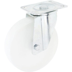 Pasukamas ratukas, poliamidinis ratas: Ø200x50mm, plokštelės tvirtinimas: 135x110mm. Apkrova: 220kg, Ro-Carr WH550200.