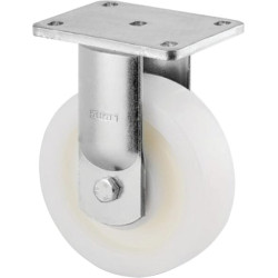 Standus ratukas, poliamidinis ratas: Ø100x50mm, plokštelės tvirtinimas: 135x110mm. Apkrova: 600kg, Tente 9688TOP100P63.