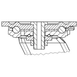 Pasukamas ratukas, poliamidinis ratas: Ø250x50mm, su stabdžiu, plokštelės tvirtinimas: 135x110mm, apkrova: 1000kg, Tente 9682TOP