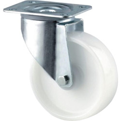 Pasukamas ratukas, poliamidinis ratas: Ø80x34mm, plokštelės tvirtinimas: 105x85mm. Apkrova: 200kg, Tente 3470UOJ080P62.