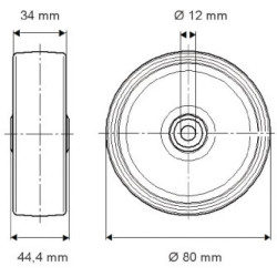 Ratas 80 mm UOO080341244
