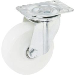 Pasukamas ratukas, poliamidinis ratas: Ø125x40mm, plokštelės tvirtinimas: 115x85mm. Apkrova: 150kg, Ro-Carr WH50NK125.