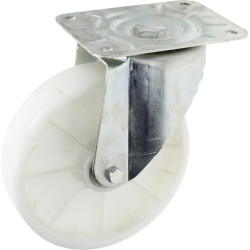 Pasukamas ratukas, poliamidinis ratas: Ø250x60mm, plokštelės tvirtinimas: 200x160mm. Apkrova: 400kg, Ro-Carr WH50NK250.
