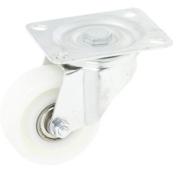 Pasukamas ratukas, poliamidinis ratas: Ø80x30mm, plokštelės tvirtinimas: 100x80mm. Apkrova: 90kg, Ro-Carr WH50NK80.