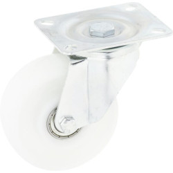 Pasukamas ratukas, poliamidinis ratas: Ø100x35mm, plokštelės tvirtinimas: 100x80mm. Apkrova: 110kg, Ro-Carr WH50NK100.