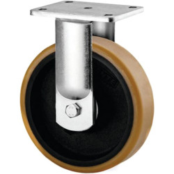 Standus ratukas, poliuretano ratas: Ø200x60mm, plokštės tvirtinimas: 135x110mm. Apkrova: 1200kg, Tente 9688FTP200P63.