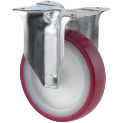 Standus ratukas, poliuretano ratas: Ø80x32mm, su stabdžiu, plokštelės tvirtinimas: 103x85mm, apkrova: 100kg, Tente 3478UAR080P62