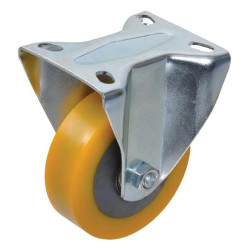 Standus ratukas, poliuretano ratukas: Ø100x30mm, plokštės tvirtinimas: 85x100mm. Apkrova: 200kg, Ro-Carr WH710849100.