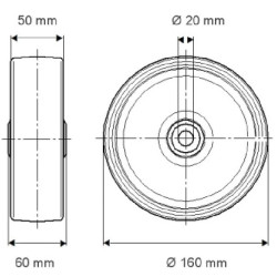 Ratas 160 mm FTP1600502060