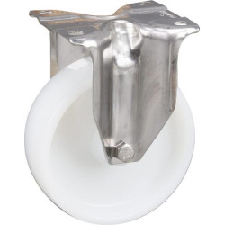 Standus ratukas, poliamidinis ratas: Ø125x40mm, nerūdijančio plieno plokštės tvirtinimas: 100x85mm. Apkrova: 250kg, Tente 8478UO