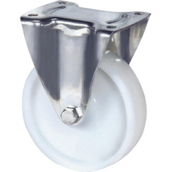 Standus ratukas, poliamidinis ratas: Ø100x36mm, nerūdijančio plieno plokštės tvirtinimas: 100x85mm. Apkrova: 200kg, Tente 8478UO