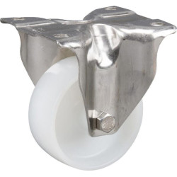 Standus ratukas, poliamidinis ratas: Ø80x34mm, nerūdijančio plieno plokštės tvirtinimas: 100x85mm. Apkrova: 200kg, Tente 8478UOO