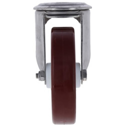 Pasukamas ratukas, poliuretano ratas: Ø125x32mm, nerūdijančio plieno, vienos varžto skylė. Apkrova: 150kg, Tente 8470UAD125P3013