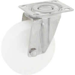 Pasukamas ratukas, poliamidinis ratas: Ø125x40mm, plokštelės tvirtinimas: 105x85mm. Apkrova: 150kg, Ro-Carr WH50N125.