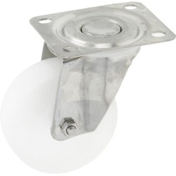 Pasukamas ratukas, poliamidinis ratas: Ø100x35mm, plokštelės tvirtinimas: 105x85mm. Apkrova: 150kg, Ro-Carr WH50N100.