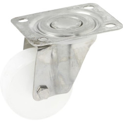 Pasukamas ratukas, poliamidinis ratas: Ø80x30mm, plokštelės tvirtinimas: 105x85mm. Apkrova: 100kg, Ro-Carr WH50N80.