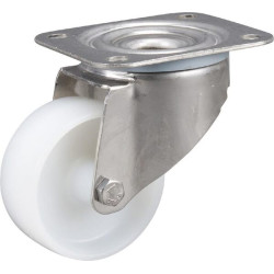 Pasukamas ratukas, poliamidinis ratas: Ø80x34mm, nerūdijančio plieno plokštės tvirtinimas: 105x85mm. Apkrova: 200kg, Tente 8470U