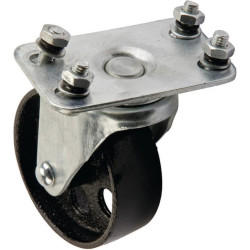 Pasukamas ratukas, plieninis ratas: Ø88, tvirtinimas plokštele, Big Red G320021