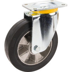 Pasukamas ratukas, guminis ratas: Ø200x50mm, plokštelės tvirtinimas: 137x105mm. Apkrova: 450kg, Tente 4680IEP200P63.