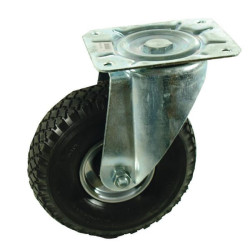 Pasukamas ratukas, pneumatinė padanga: Ø260x85mm, plokštės tvirtinimas: 200x160mm. Apkrova: 180kg, Ro-Carr WH50PN260